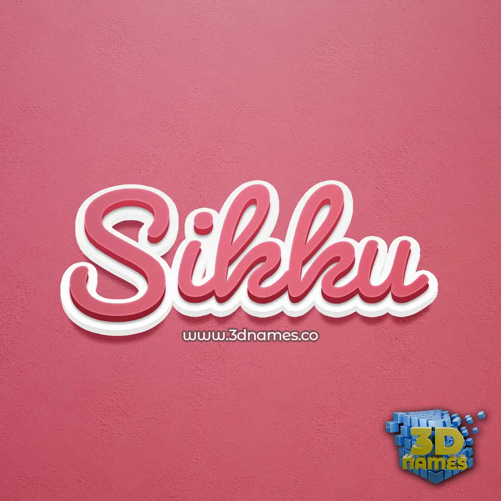 sikku in Red Scribble style - 3D name wallpaper sikku in Red Scribble style - 3D name wallpaper