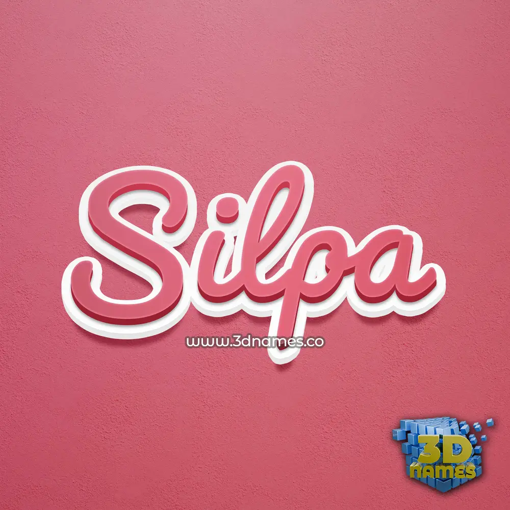 silpa in Red Scribble style - 3D name wallpaper