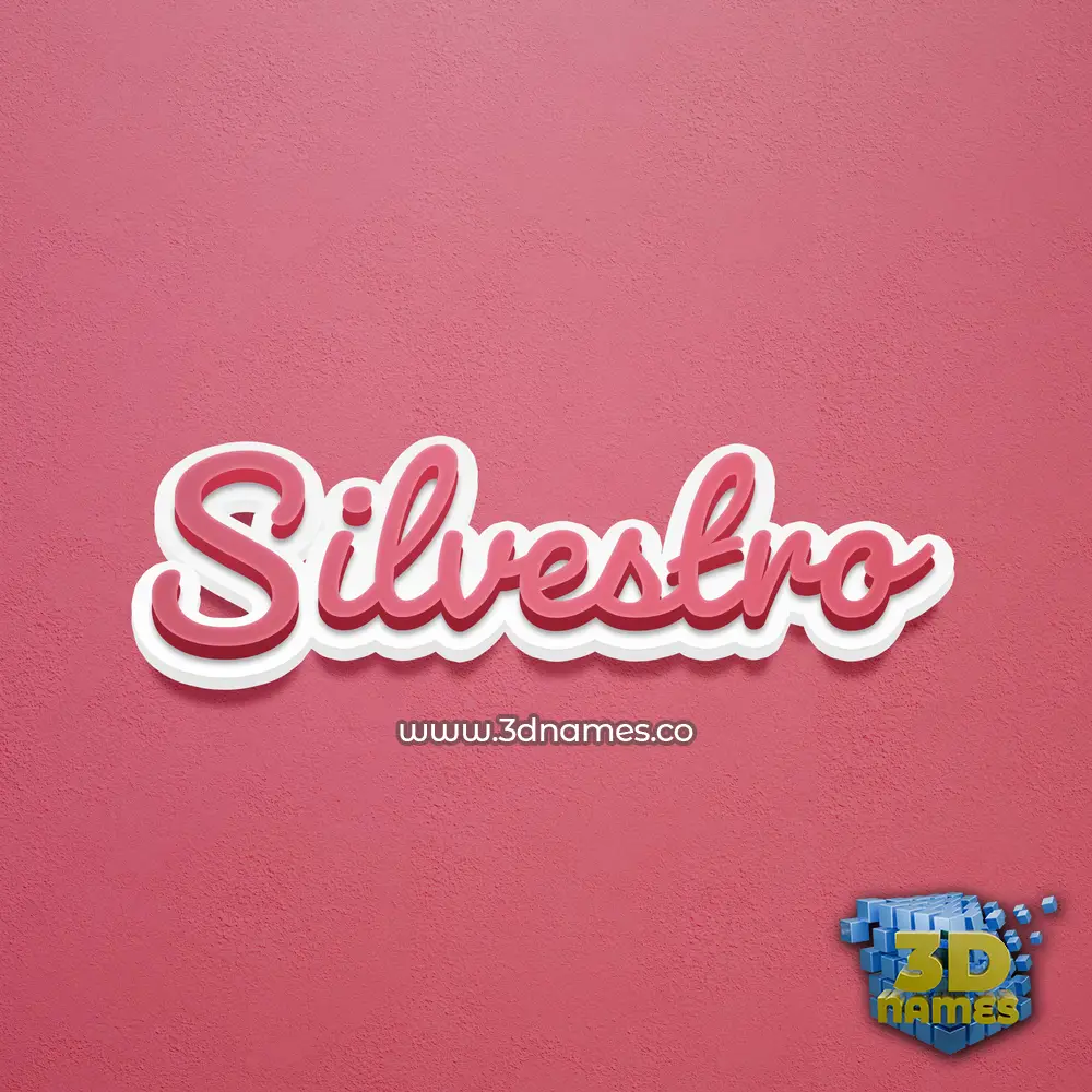 silvestro in Red Scribble style - 3D name wallpaper