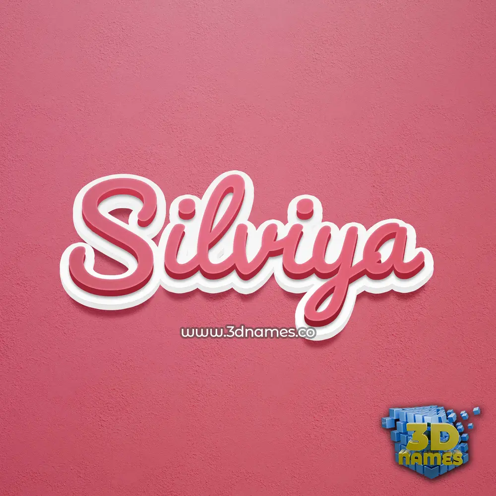 silviya in Red Scribble style - 3D name wallpaper