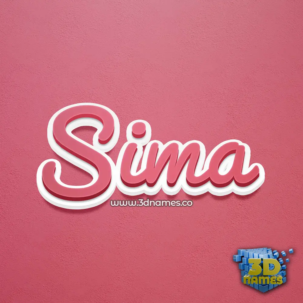 sima in Red Scribble style - 3D name wallpaper sima in Red Scribble style - 3D name wallpaper