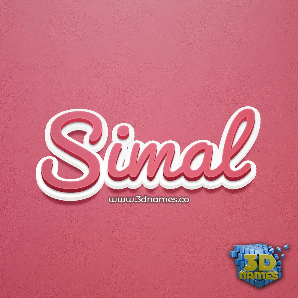 simal in Red Scribble style - 3D name wallpaper simal in Red Scribble style - 3D name wallpaper