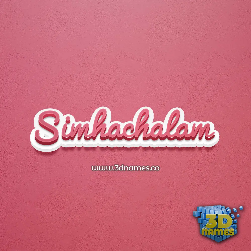 simhachalam in Red Scribble style - 3D name wallpaper