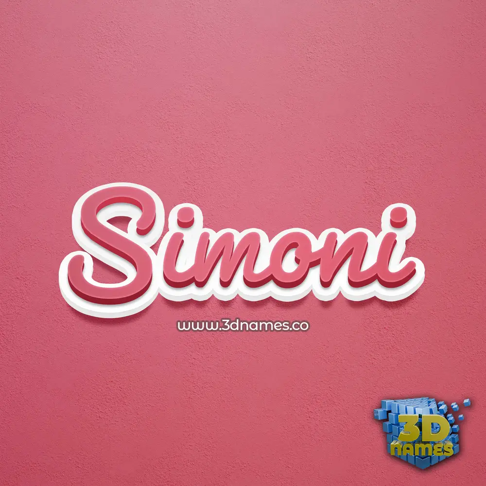 simoni in Red Scribble style - 3D name wallpaper simoni in Red Scribble style - 3D name wallpaper
