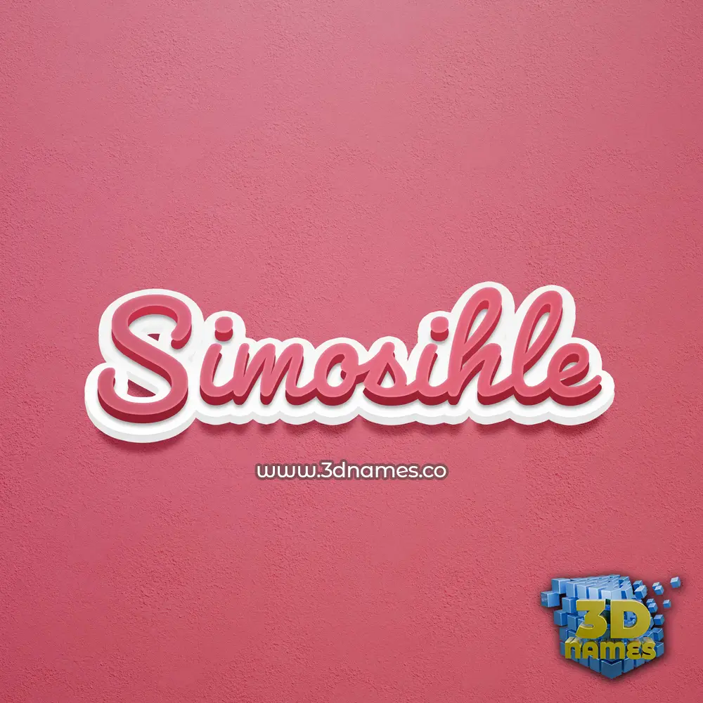 simosihle in Red Scribble style - 3D name wallpaper simosihle in Red Scribble style - 3D name wallpaper