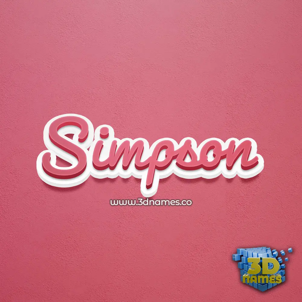 Preview of Red Scribble 3D name for "simpson"