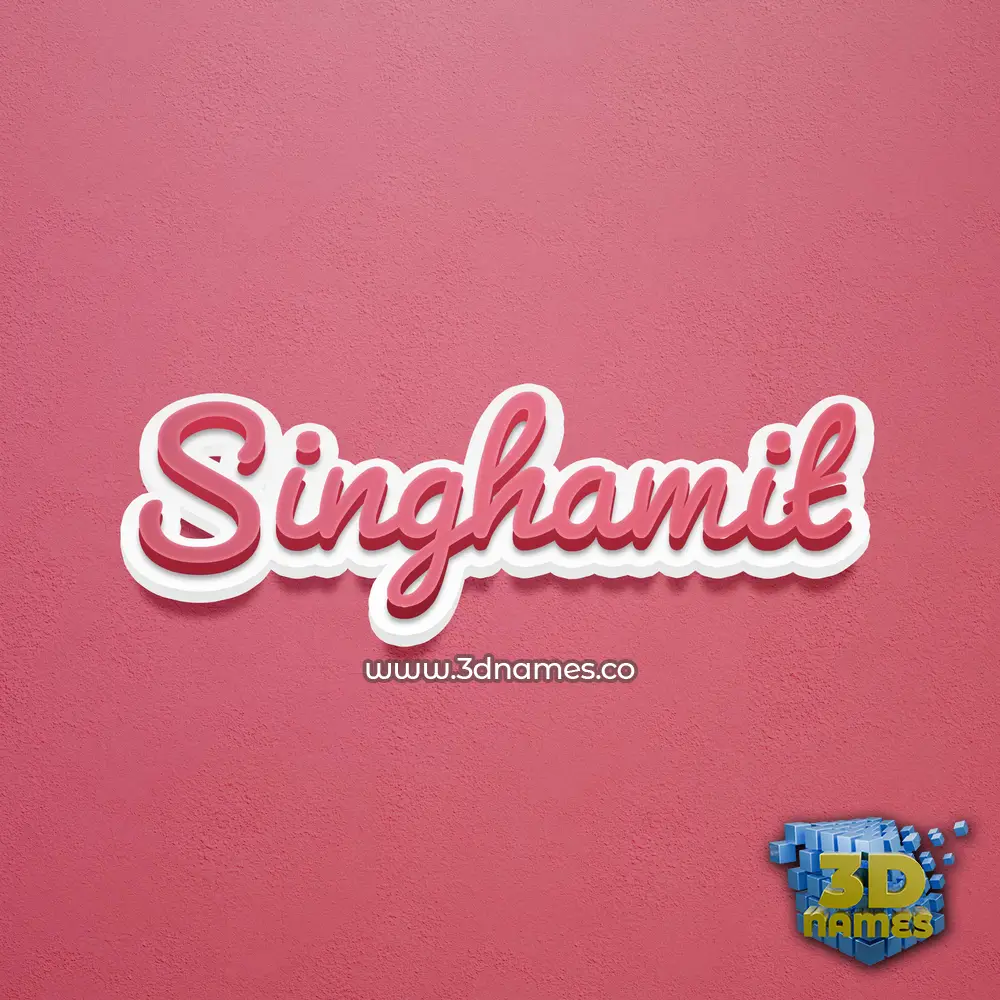 singhamit in Red Scribble style - 3D name wallpaper