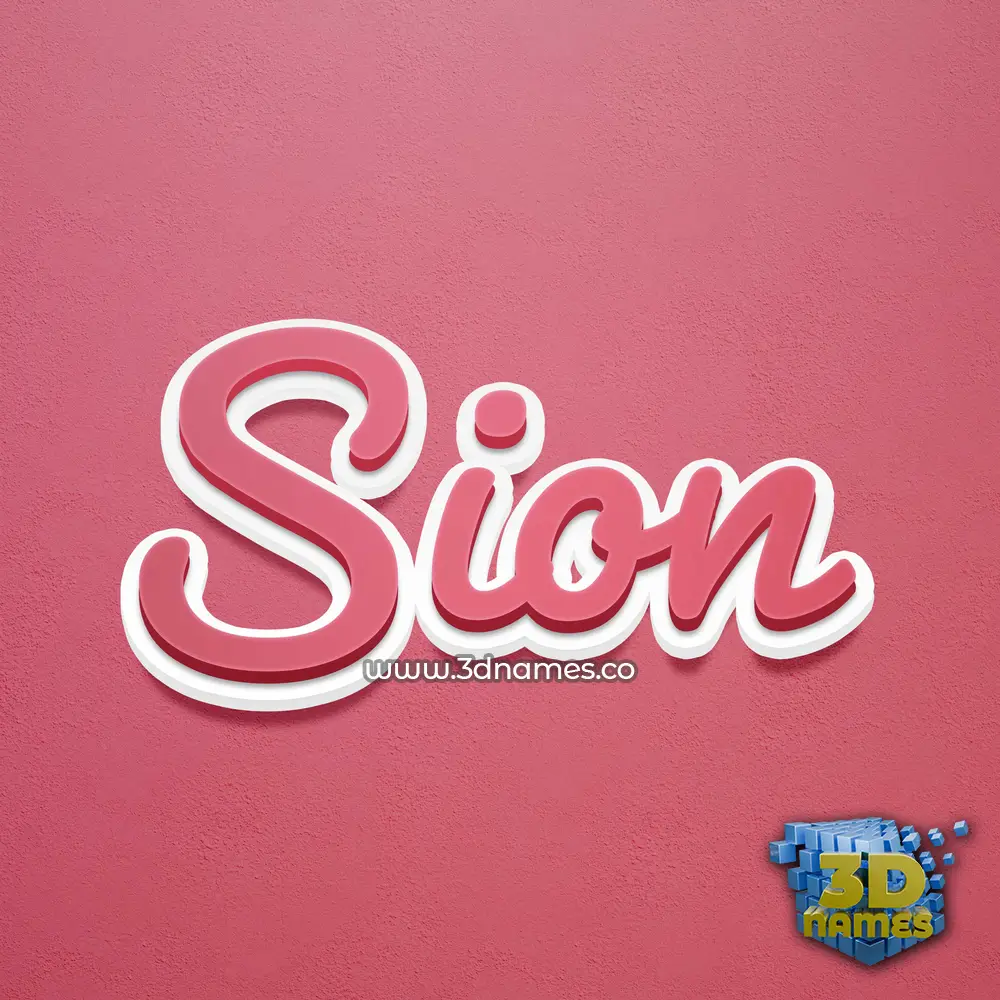 sion in Red Scribble style - 3D name wallpaper sion in Red Scribble style - 3D name wallpaper