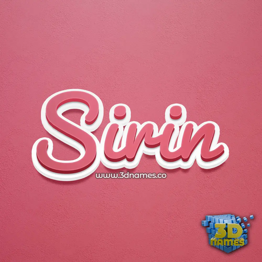 sirin in Red Scribble style - 3D name wallpaper