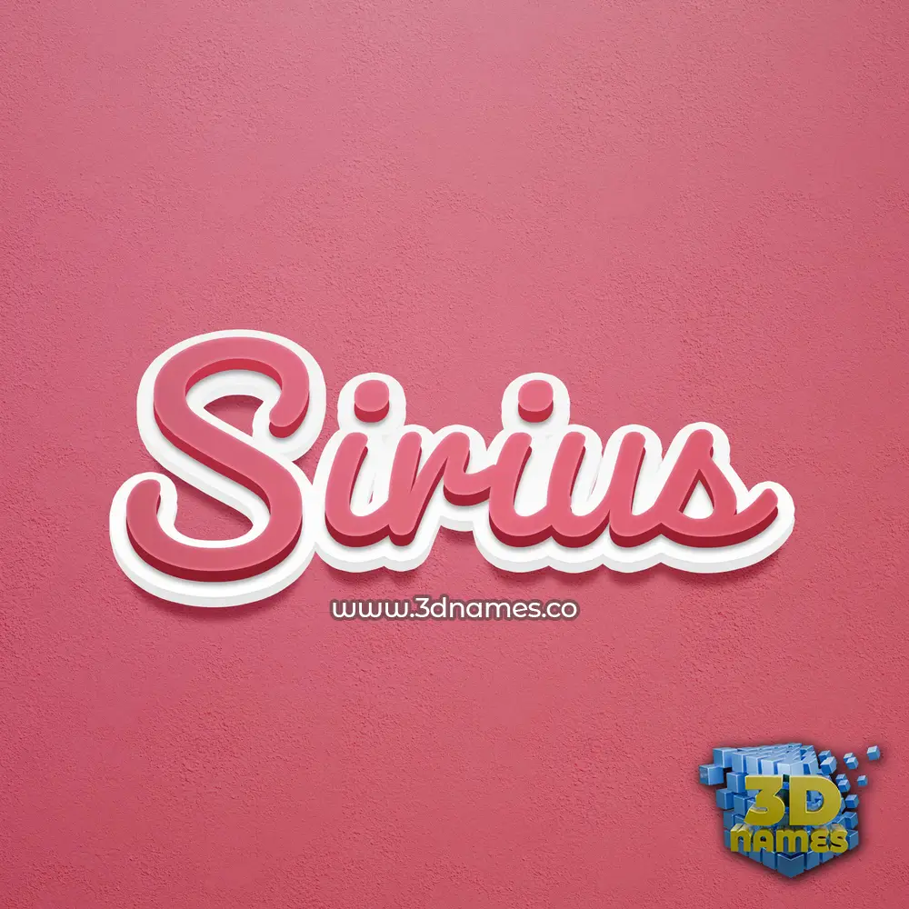 sirius in Red Scribble style - 3D name wallpaper sirius in Red Scribble style - 3D name wallpaper
