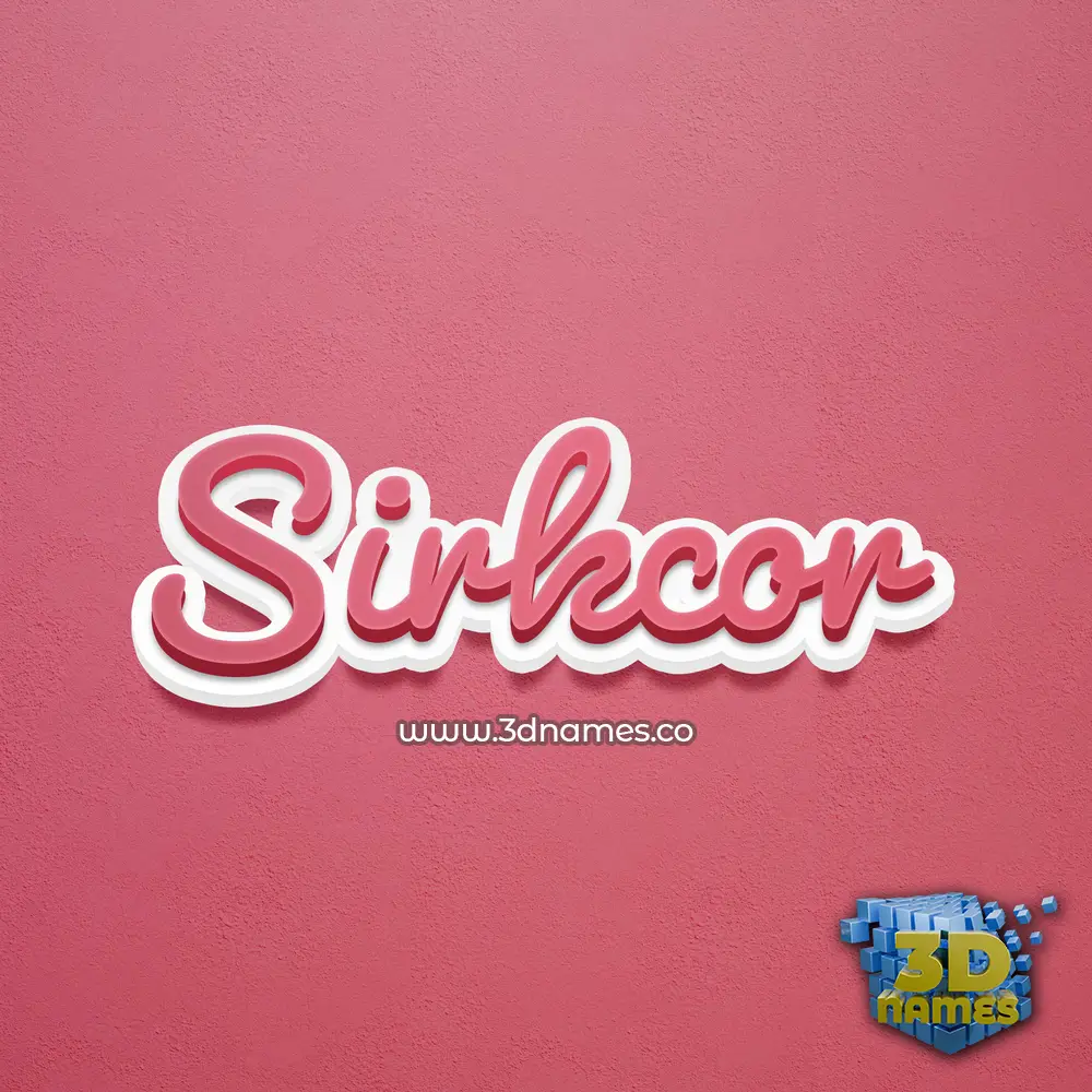 sirkcor in Red Scribble style - 3D name wallpaper sirkcor in Red Scribble style - 3D name wallpaper