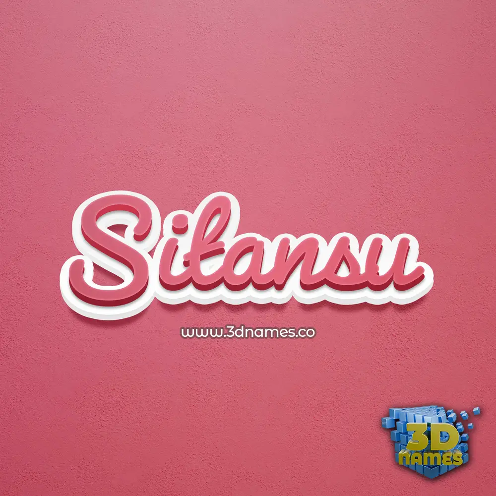 sitansu in Red Scribble style - 3D name wallpaper