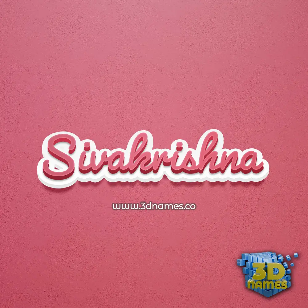 sivakrishna in Red Scribble style - 3D name wallpaper sivakrishna in Red Scribble style - 3D name wallpaper