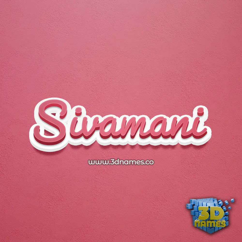 sivamani in Red Scribble style - 3D name wallpaper