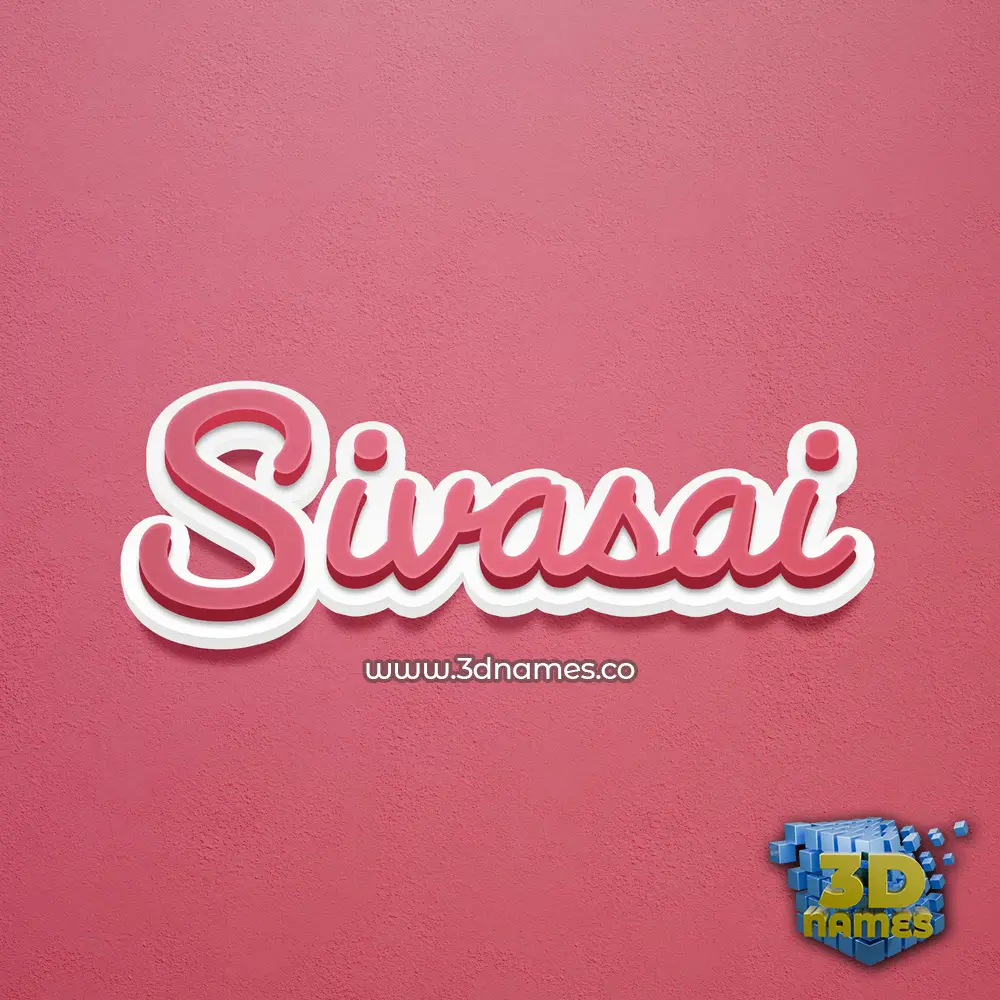 sivasai in Red Scribble style - 3D name wallpaper