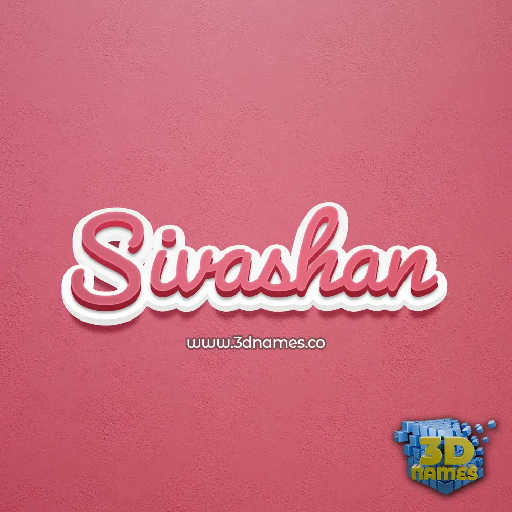 sivashan in Red Scribble style - 3D name wallpaper