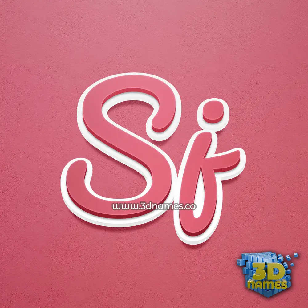 sj in Red Scribble style - 3D name wallpaper sj in Red Scribble style - 3D name wallpaper