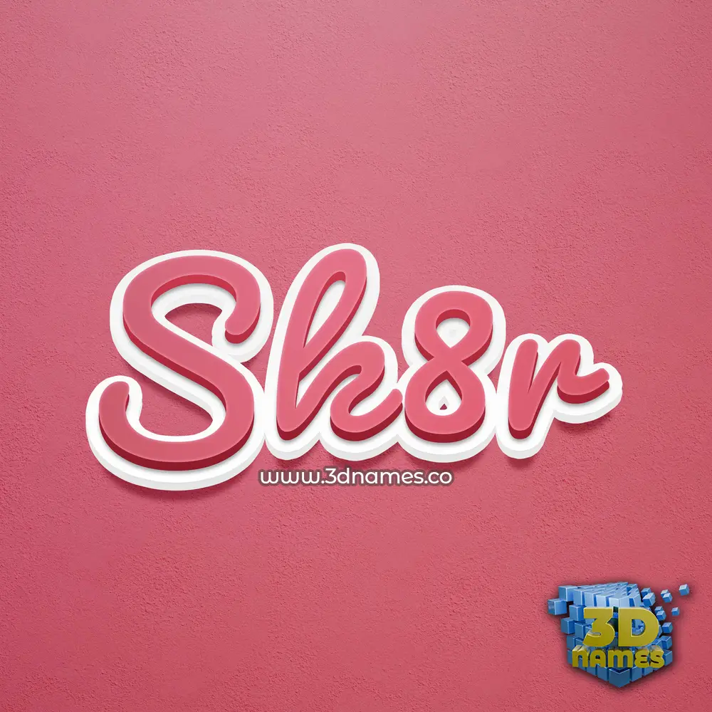 sk8r in Red Scribble style - 3D name wallpaper sk8r in Red Scribble style - 3D name wallpaper