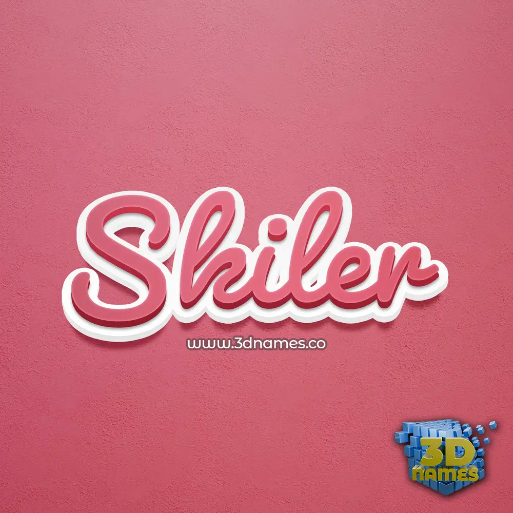 skiler in Red Scribble style - 3D name wallpaper skiler in Red Scribble style - 3D name wallpaper