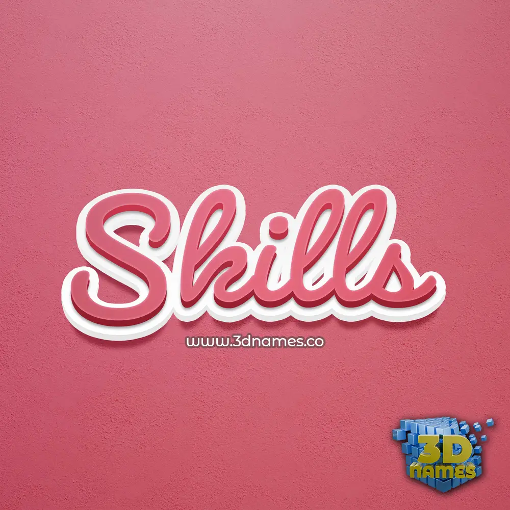 skills in Red Scribble style - 3D name wallpaper skills in Red Scribble style - 3D name wallpaper