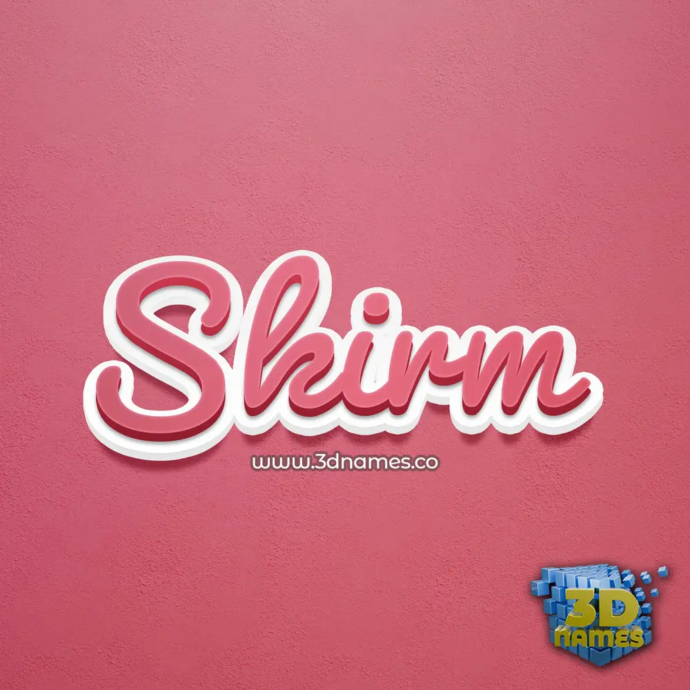 skirm in Red Scribble style - 3D name wallpaper