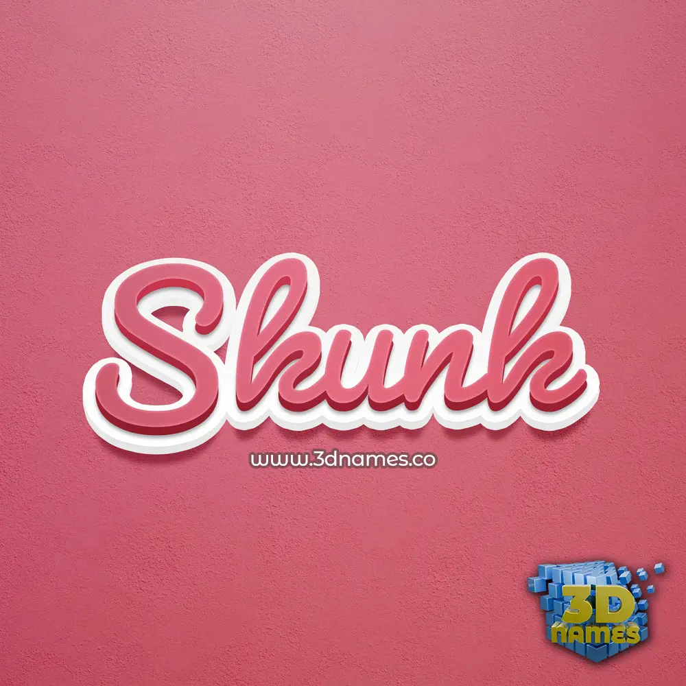 skunk in Red Scribble style - 3D name wallpaper skunk in Red Scribble style - 3D name wallpaper