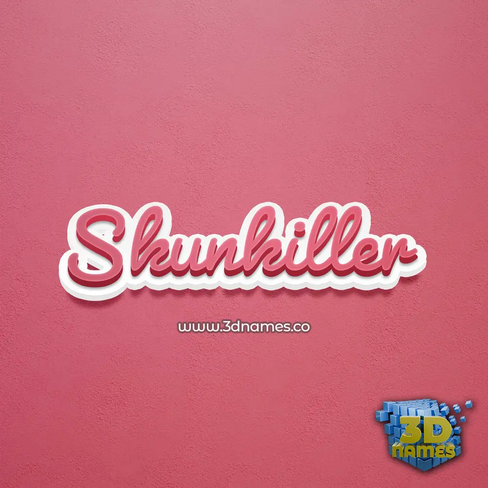 skunkiller in Red Scribble style - 3D name wallpaper