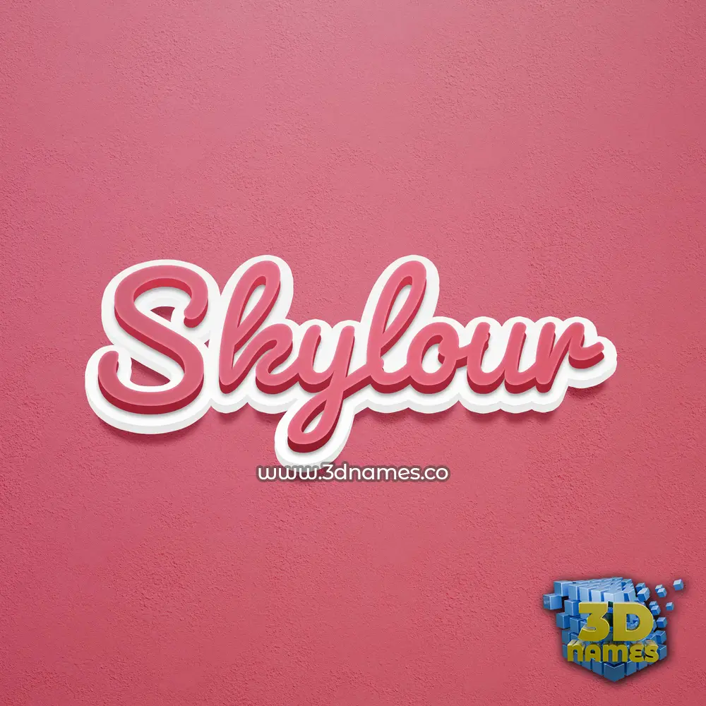 skylour in Red Scribble style - 3D name wallpaper