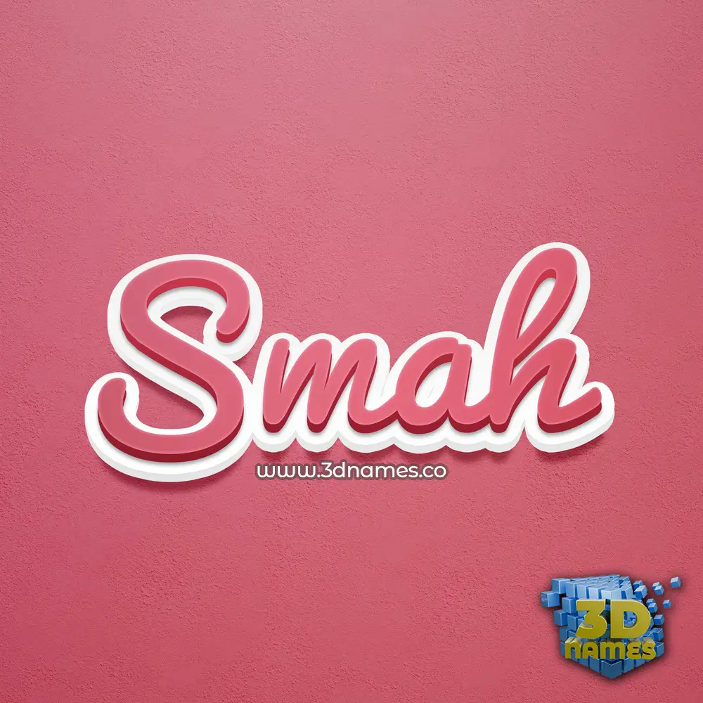 smah in Red Scribble style - 3D name wallpaper smah in Red Scribble style - 3D name wallpaper