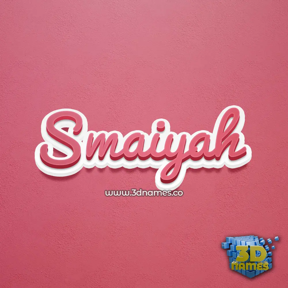 smaiyah in Red Scribble style - 3D name wallpaper