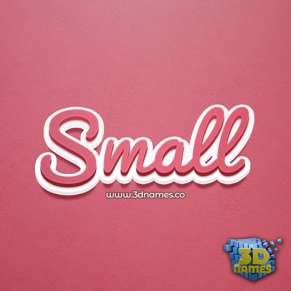 small in Red Scribble style - 3D name wallpaper small in Red Scribble style - 3D name wallpaper