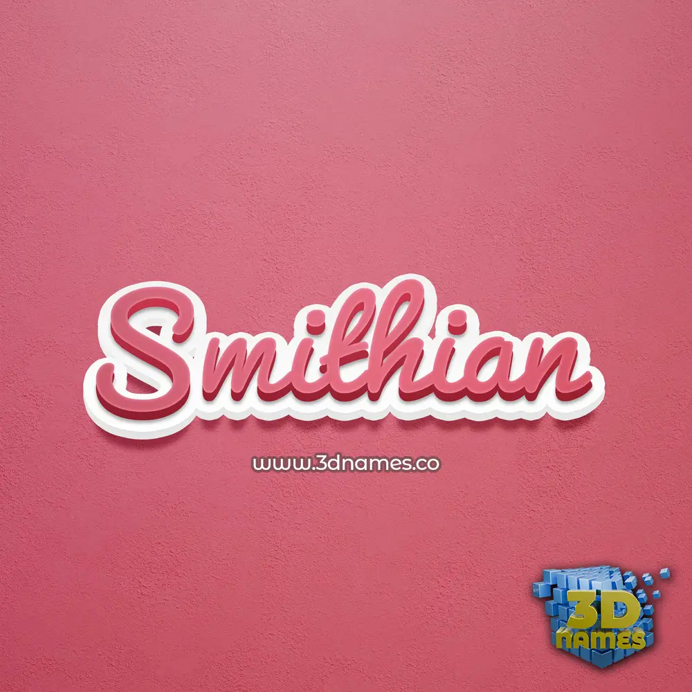 smithian in Red Scribble style - 3D name wallpaper