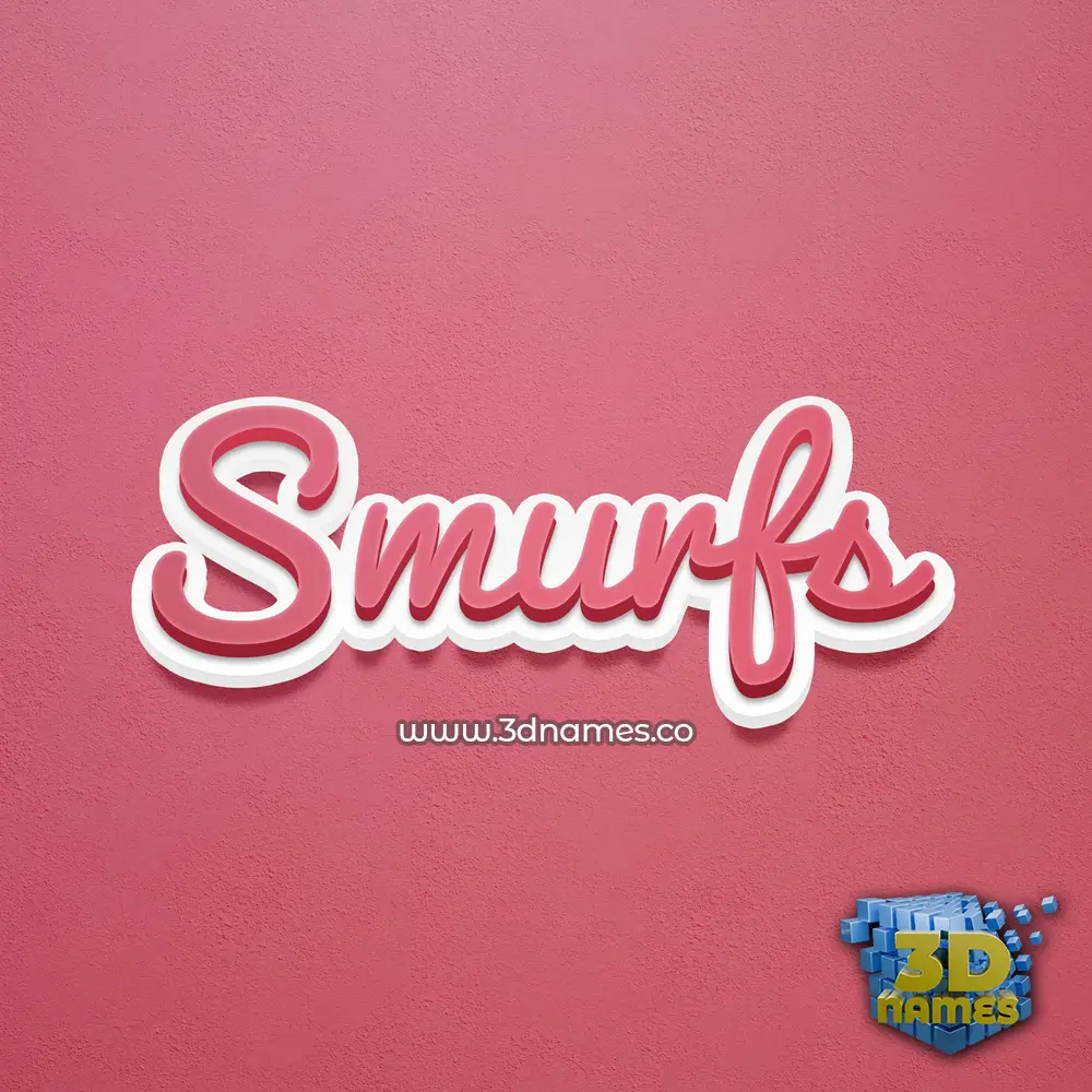 smurfs in Red Scribble style - 3D name wallpaper smurfs in Red Scribble style - 3D name wallpaper