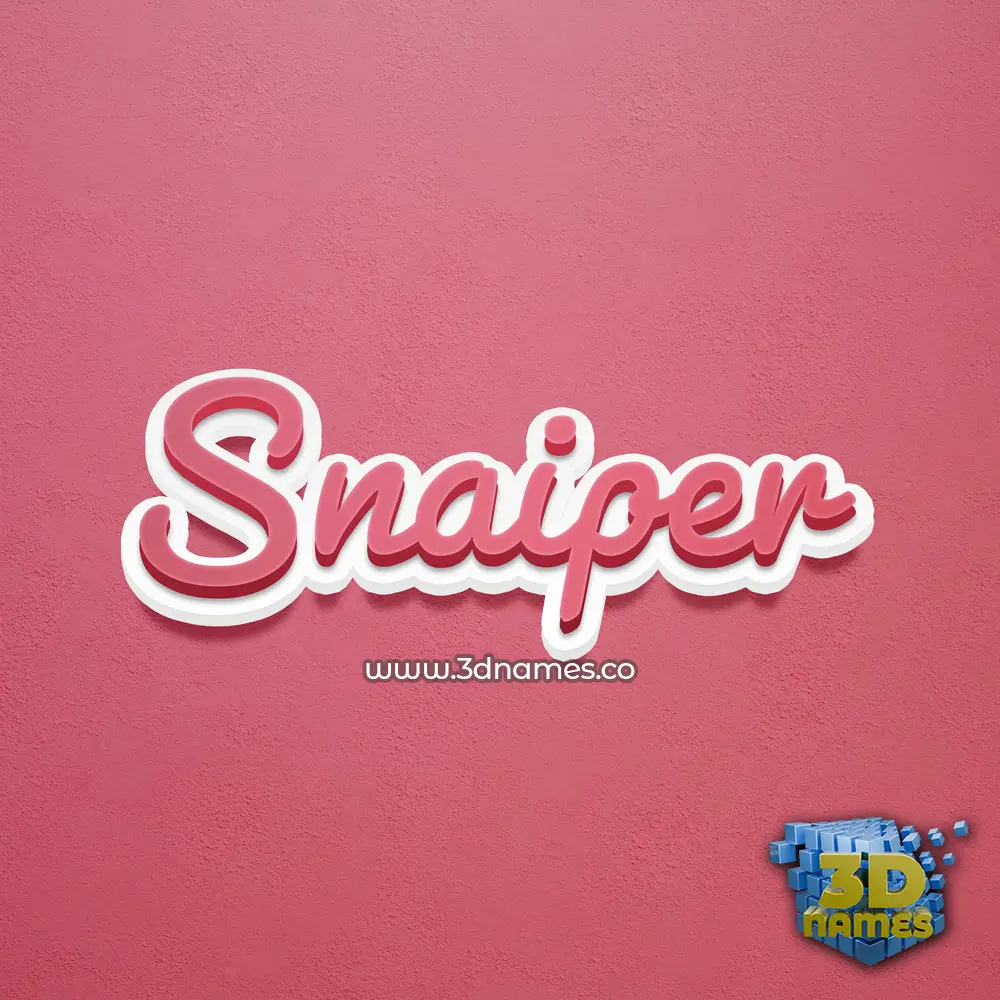 snaiper in Red Scribble style - 3D name wallpaper snaiper in Red Scribble style - 3D name wallpaper