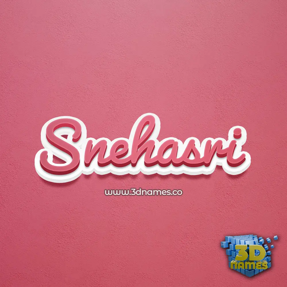 snehasri in Red Scribble style - 3D name wallpaper