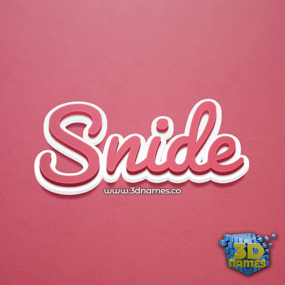 snide in Red Scribble style - 3D name wallpaper snide in Red Scribble style - 3D name wallpaper