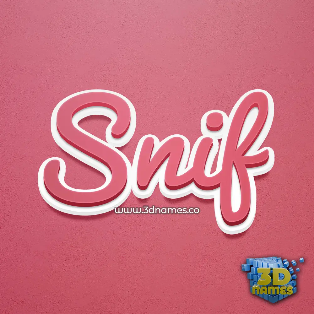 snif in Red Scribble style - 3D name wallpaper snif in Red Scribble style - 3D name wallpaper