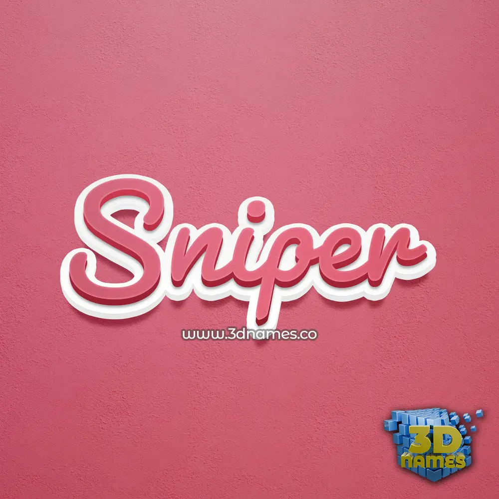 sniper in Red Scribble style - 3D name wallpaper sniper in Red Scribble style - 3D name wallpaper