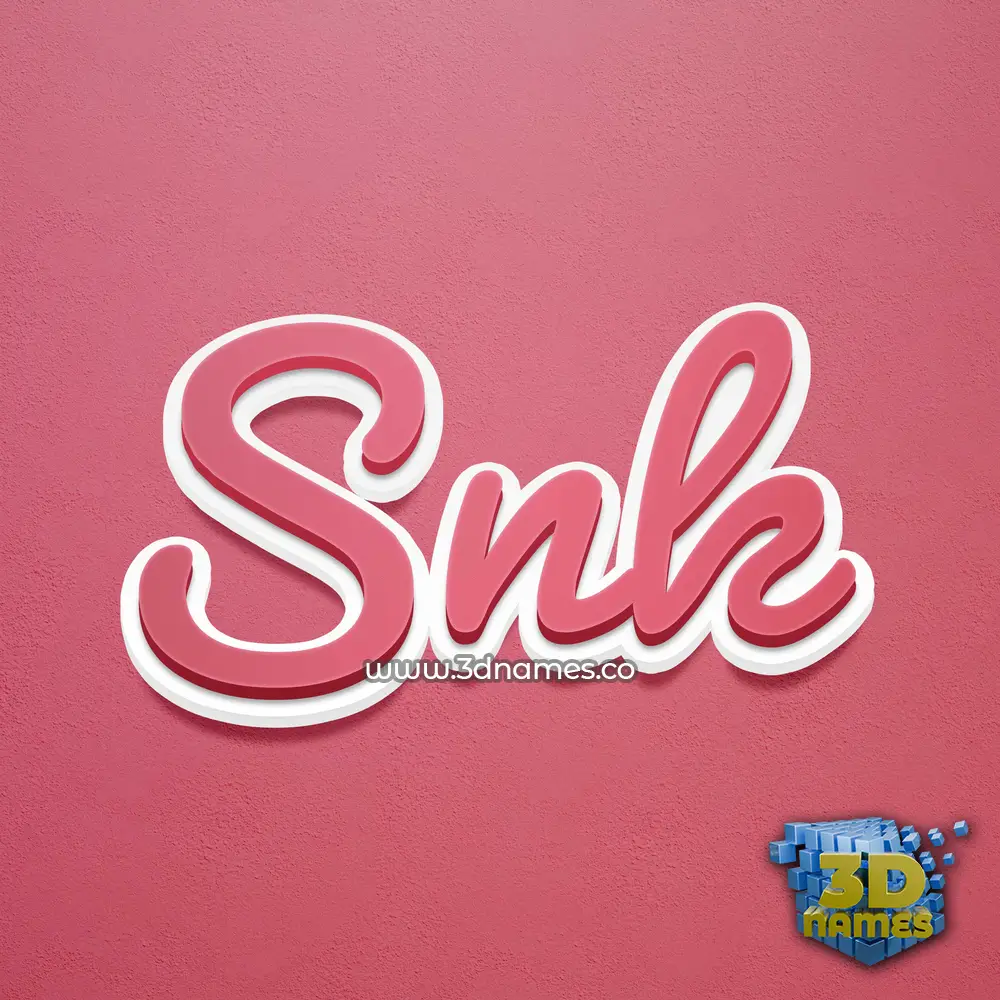 snk in Red Scribble style - 3D name wallpaper snk in Red Scribble style - 3D name wallpaper
