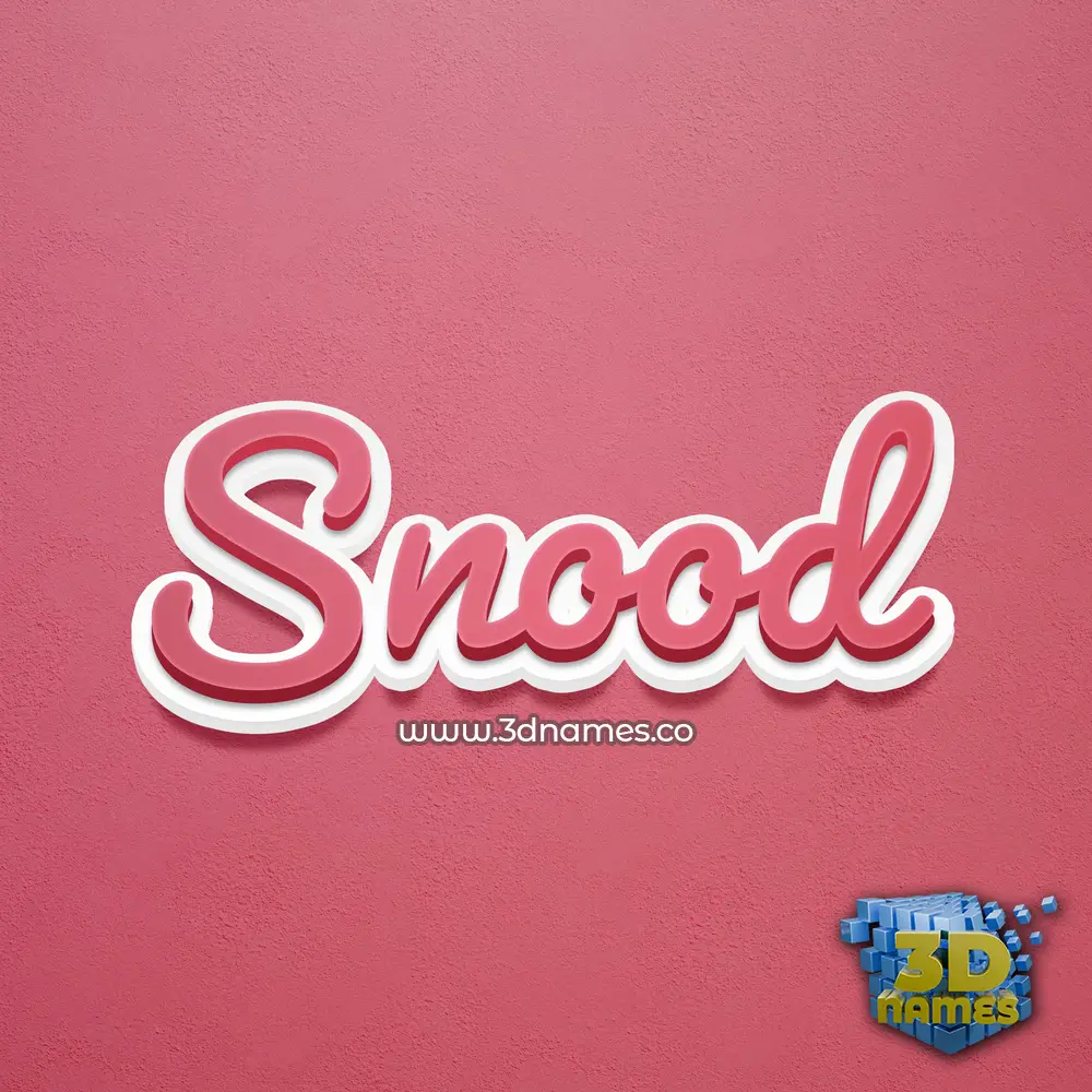 snood in Red Scribble style - 3D name wallpaper