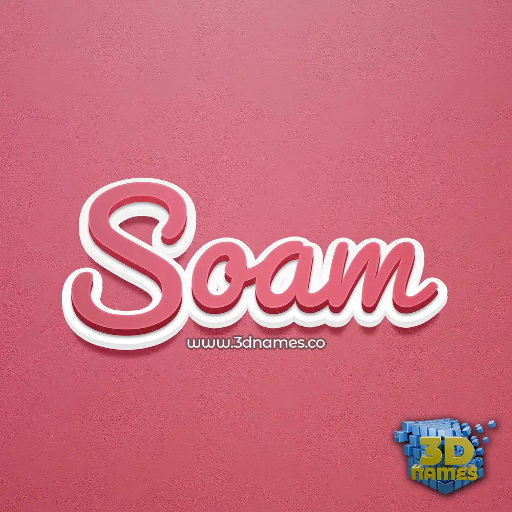 soam in Red Scribble style - 3D name wallpaper soam in Red Scribble style - 3D name wallpaper