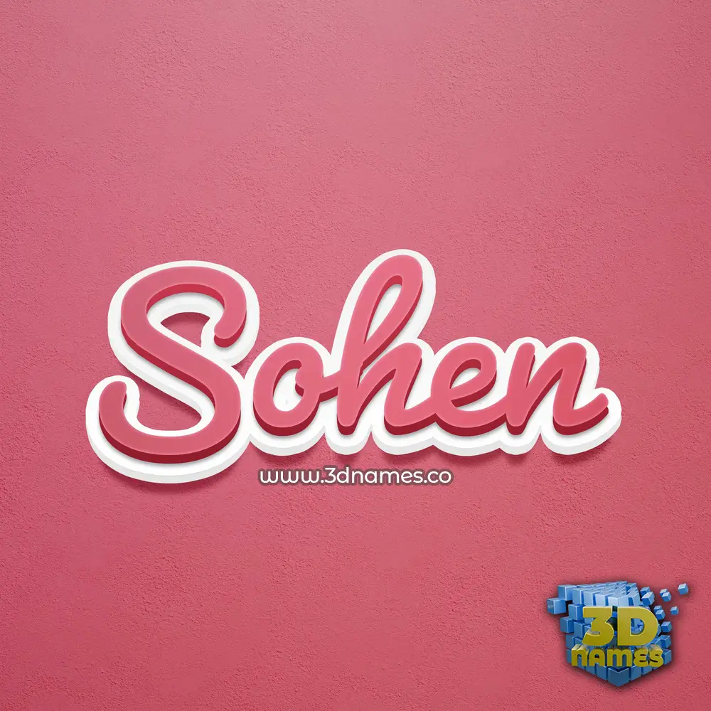 sohen in Red Scribble style - 3D name wallpaper sohen in Red Scribble style - 3D name wallpaper