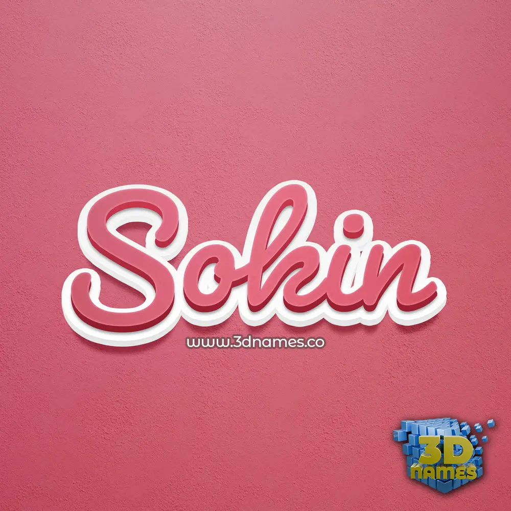 sokin in Red Scribble style - 3D name wallpaper sokin in Red Scribble style - 3D name wallpaper