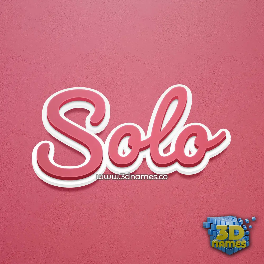 solo in Red Scribble style - 3D name wallpaper solo in Red Scribble style - 3D name wallpaper