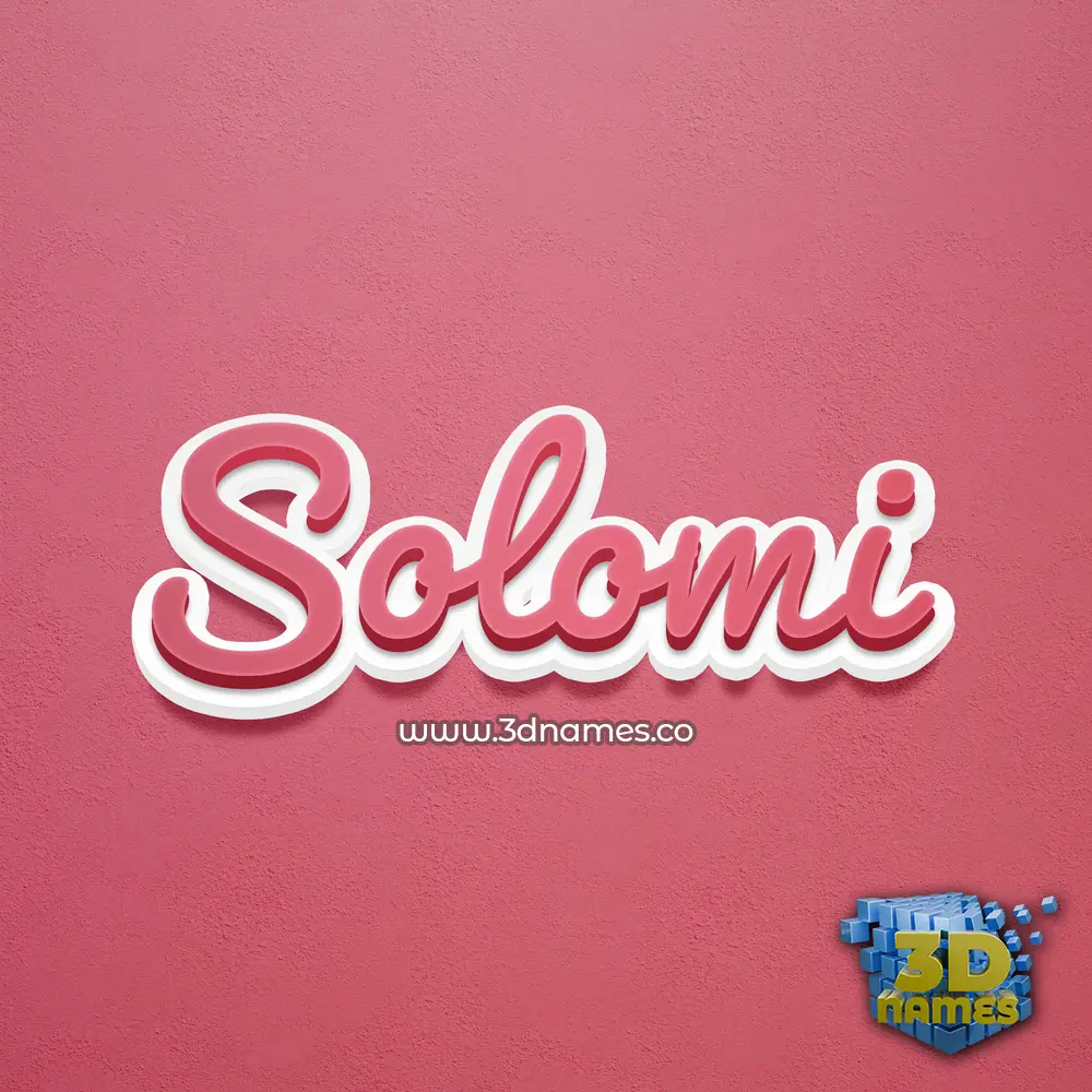 solomi in Red Scribble style - 3D name wallpaper