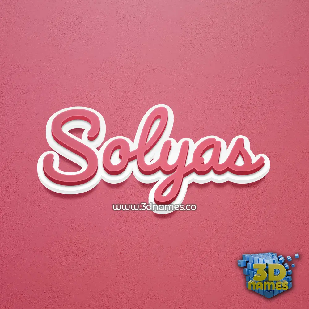 solyas in Red Scribble style - 3D name wallpaper solyas in Red Scribble style - 3D name wallpaper
