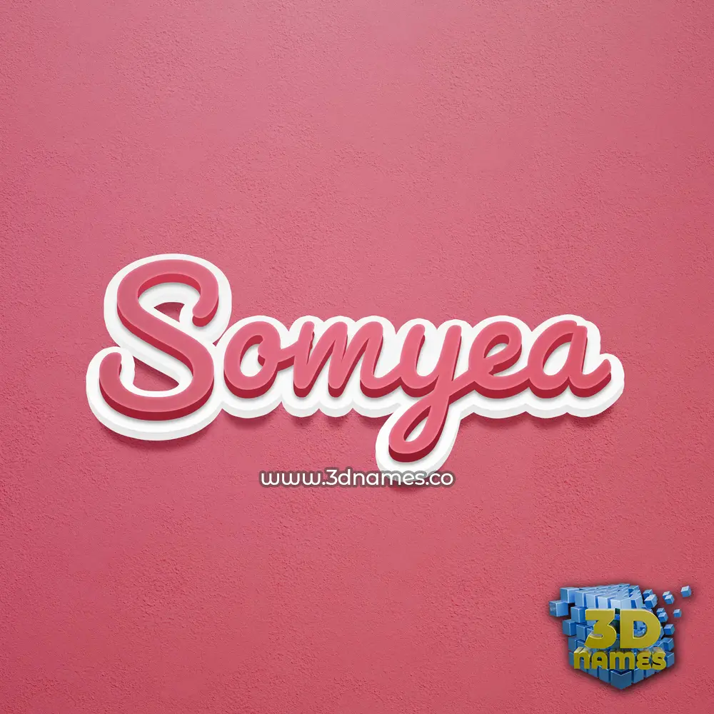 somyea in Red Scribble style - 3D name wallpaper