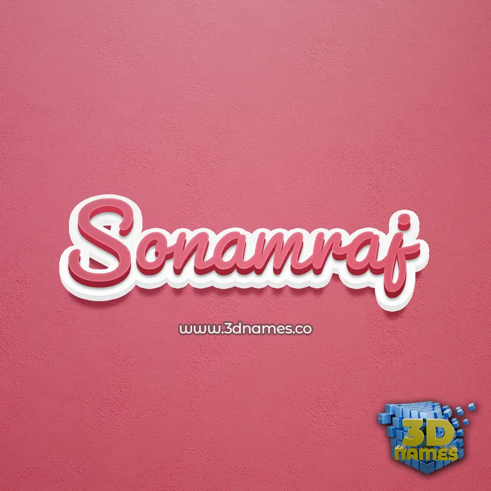 sonamraj in Red Scribble style - 3D name wallpaper
