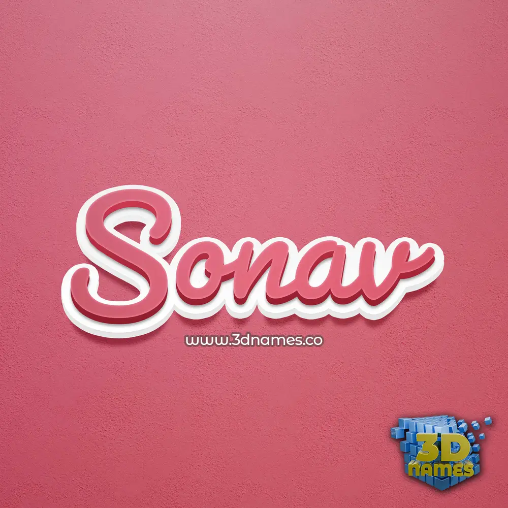 sonav in Red Scribble style - 3D name wallpaper sonav in Red Scribble style - 3D name wallpaper