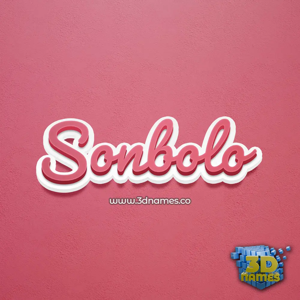 sonbolo in Red Scribble style - 3D name wallpaper sonbolo in Red Scribble style - 3D name wallpaper
